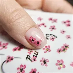 Blomster klistermærker med guld, CM-047, GNB